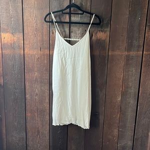 White slip dress with floral detail